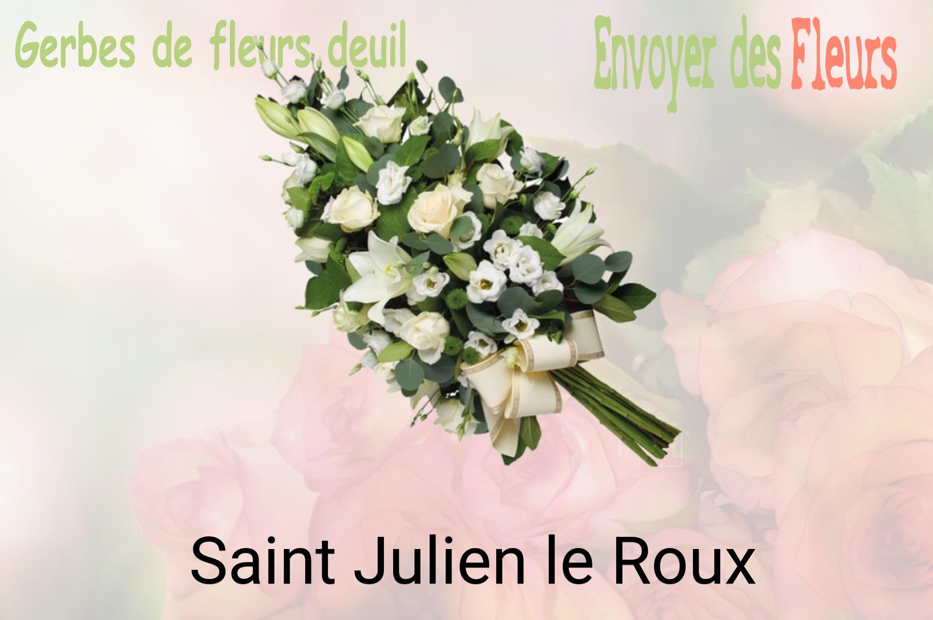Gerbe de fleurs de deuil livrée à Saint-Julien-le-Roux